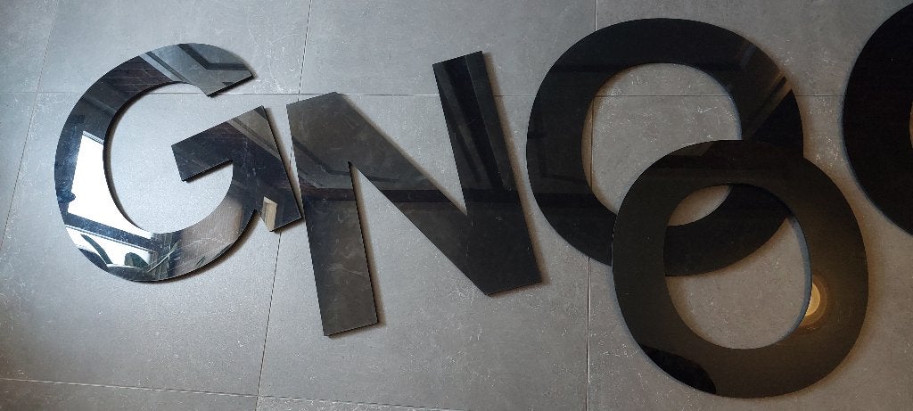 Grote, kunstof letters, Gebruikt, Zwart, Ophalen of Verzenden, Kunststof