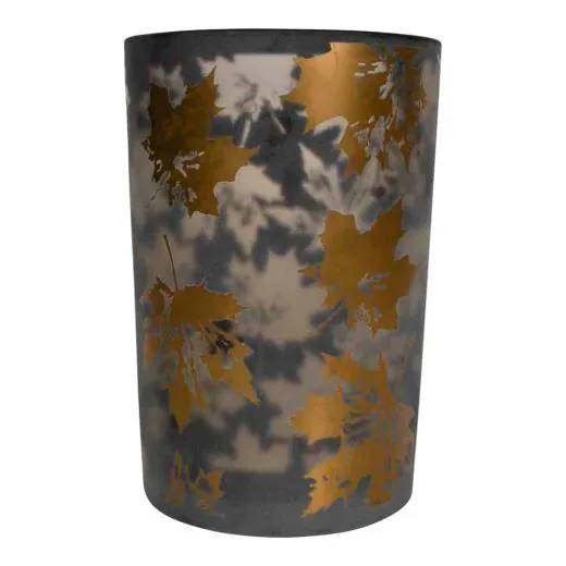 Mars & More Waxinelichthouder Glas Herfstbladeren 18cm, Meerkleurig, Mars & More, Overige merken, Mars & More