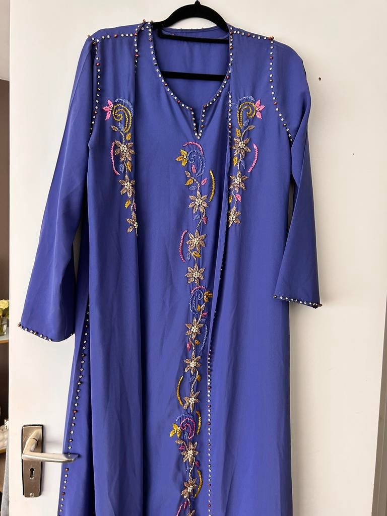 Luxe kaftan tachita feestjurk met kralen maat L, Ophalen of Verzenden, Zo goed als nieuw, Maat 38/40 (M), Overige typen