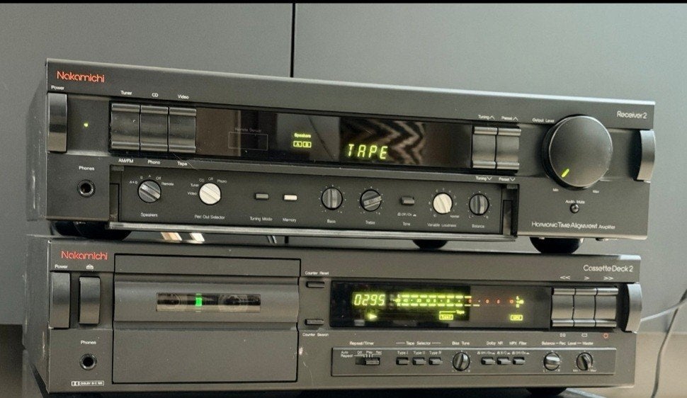 Nakamichi Receiver 2 & CassetteDeck 2 - Vintage Set, Audio, Tv en Foto, Cassettedecks, Ophalen of Verzenden, Dubbel, Overige merken