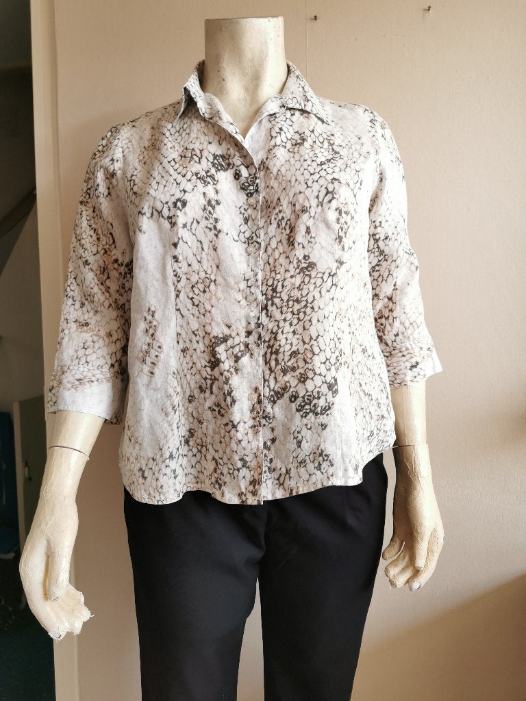 379 .. zgan blouse maat 44, Ophalen of Verzenden, Zo goed als nieuw, Beige, Blouse of Tuniek