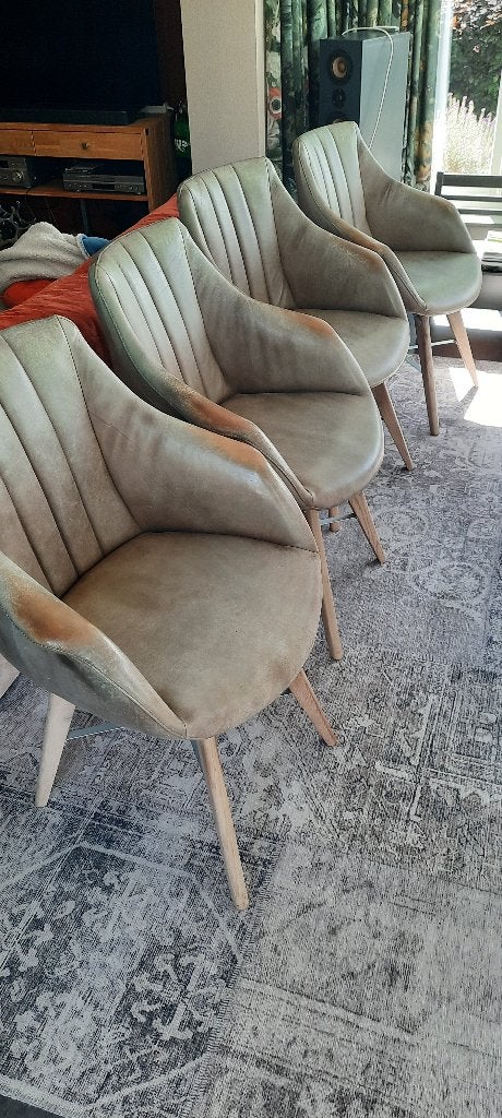 Eetkamerstoelen, Ophalen, Gebruikt, Overige kleuren, Leer