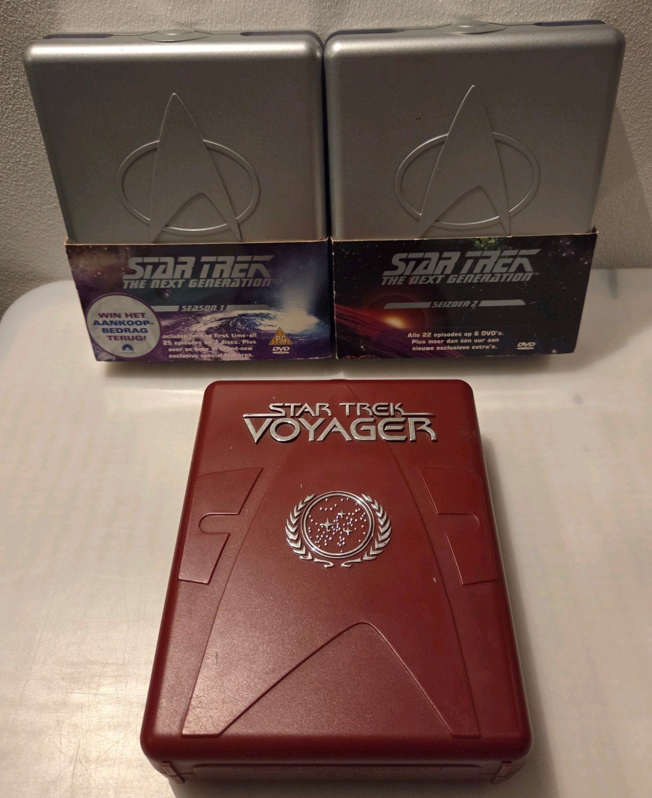 Star Trek Hardcase DVD Boxsets- TNG seiz.1&2/Voyager seiz. 1, Cd's en Dvd's, Dvd's | Tv en Series, Verzenden