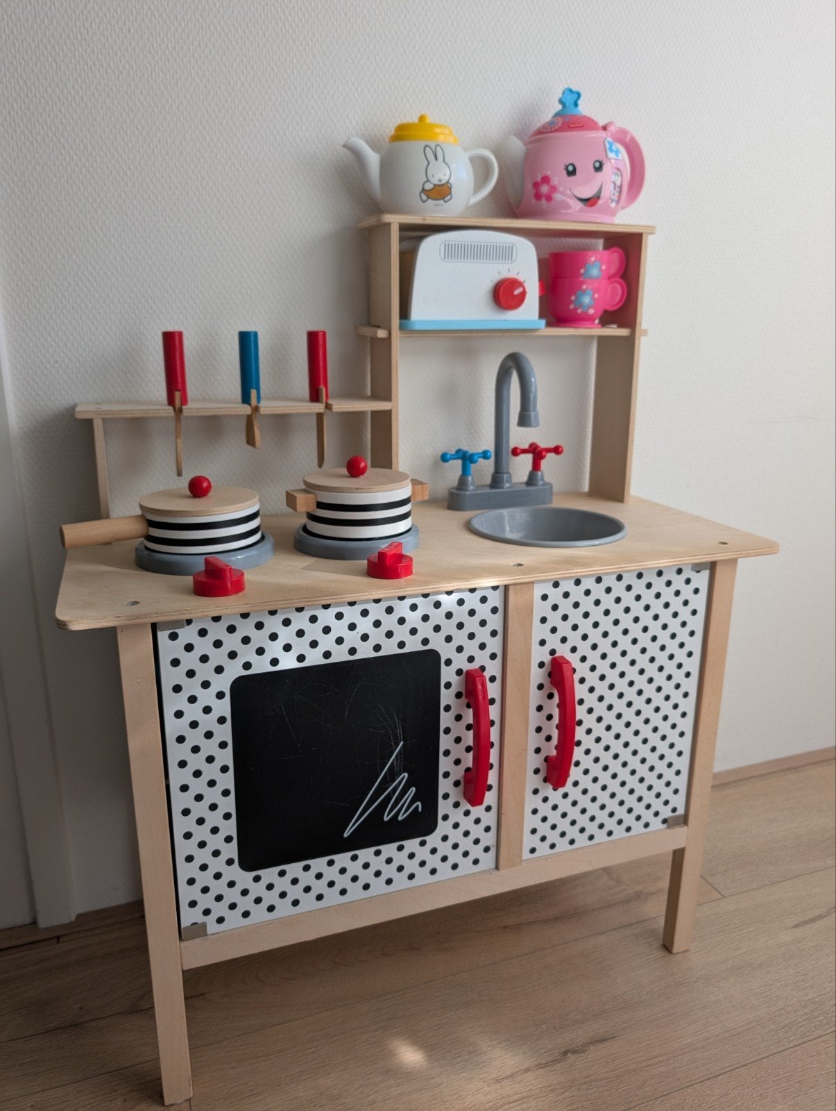 Hema Speelgoedkeuken met uitgebreide accessoires, Ophalen, Zo goed als nieuw, Hout, Speelkeuken