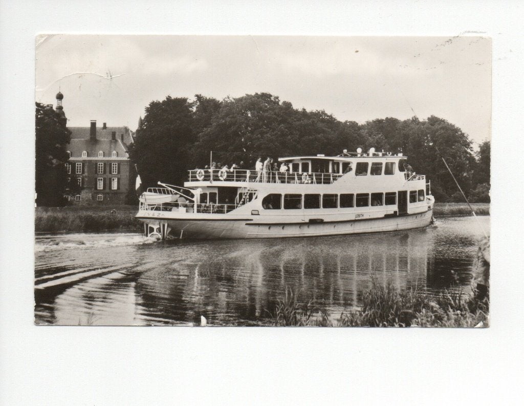 Oude ansichtkaart m.s. Jacqueline, Boottour, Ophalen of Verzenden, 1960 tot 1980, Gelopen