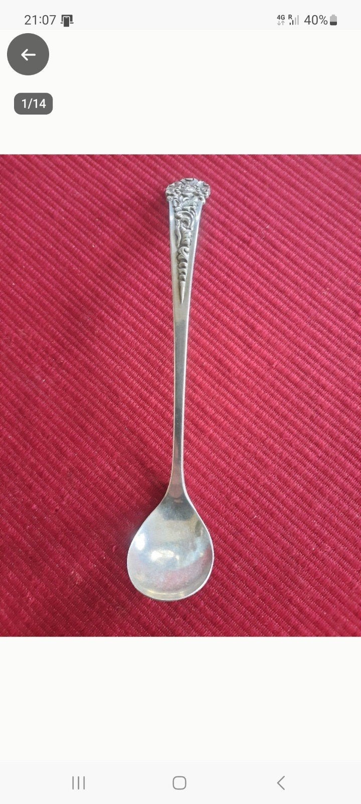 Antieke Zilveren Lepel 800PK - Gedecoreerde Steel, Ophalen of Verzenden, Zilver
