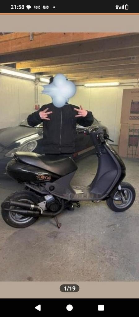 Peugeot Vivacity 70cc  teruil met fatbike of iets anders, Tweetakt, Gebruikt, Maximaal 45 km/u, Ophalen of Verzenden