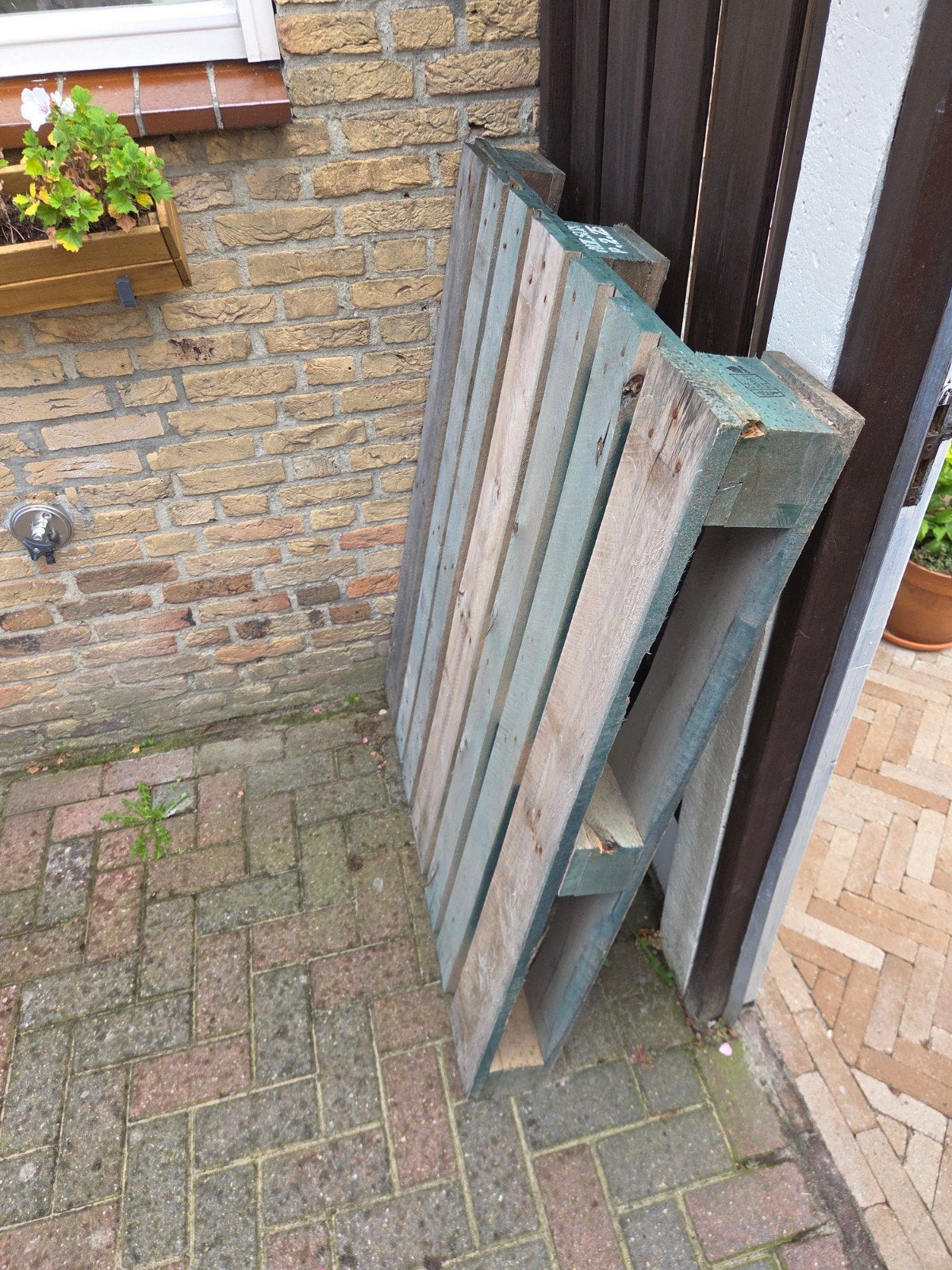 Stevige houten pallet 100 x 130 cm, Doe-het-zelf en Verbouw, Ophalen, Overige typen