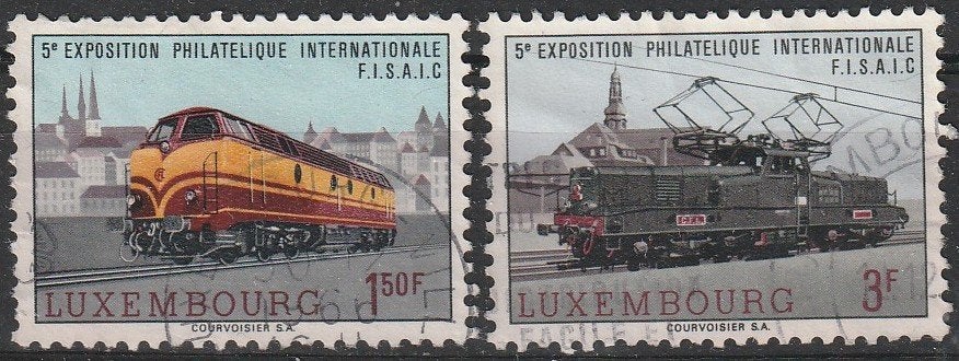 3238. Luxemburg 735/36 gest. Treinen, Verzenden, Luxemburg, Gestempeld