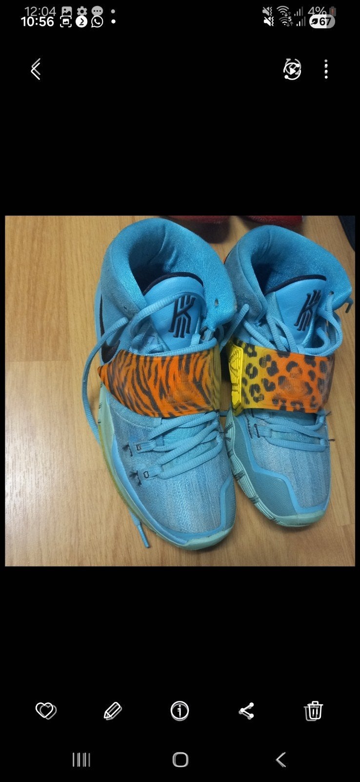 Nike Kyrie 6 'Shot Clock' Sneakers - Maat 40, Blauw, Nike, Ophalen of Verzenden, Sneakers of Gympen