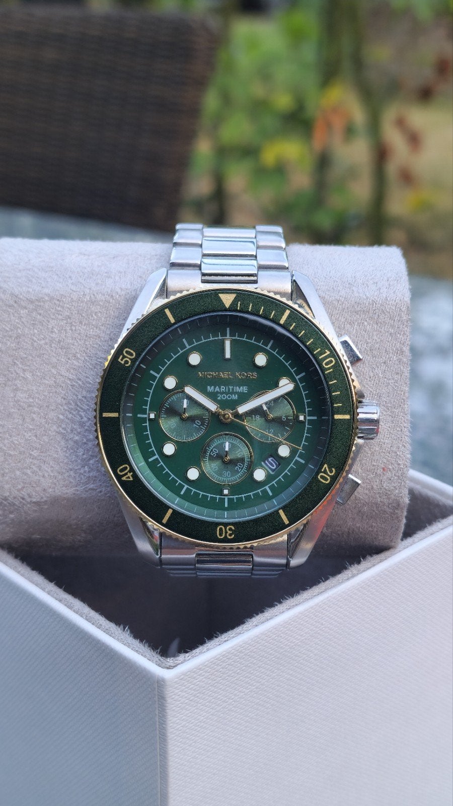 Michael Kors Maritime MK9215 Chronograaf 200M | Zo goed als, Overige merken, Staal, Staal, Polshorloge