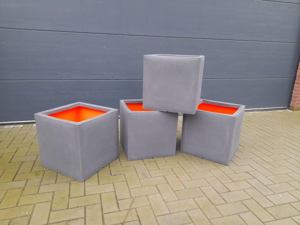 bloembak Capi 50 x 50 x 50, Tuin en Terras, Ophalen, Kunststof, Minder dan 60 cm, Vierkant