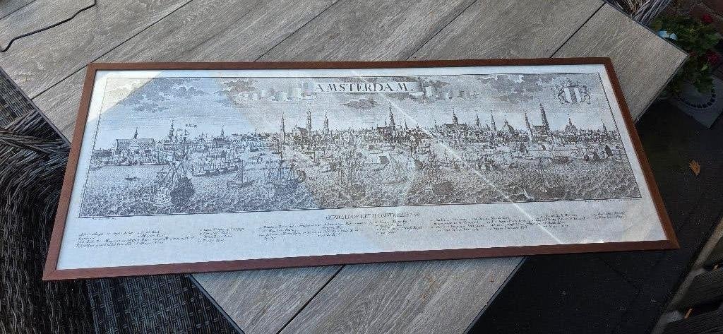 schilderij Amsterdam gezicht op het ij omstreeks 1700, Antiek en Kunst, Ophalen, Overige onderwerpen