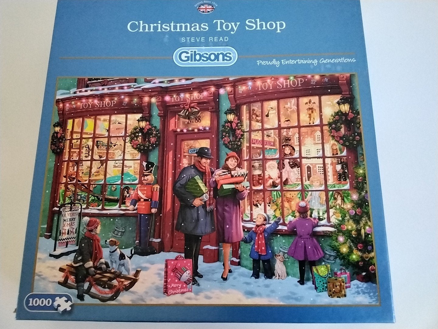 Gibsons Christmas Toy Shop Legpuzzel 1000 stukjes, Ophalen of Verzenden, 500 t/m 1500 stukjes, Zo goed als nieuw, Legpuzzel