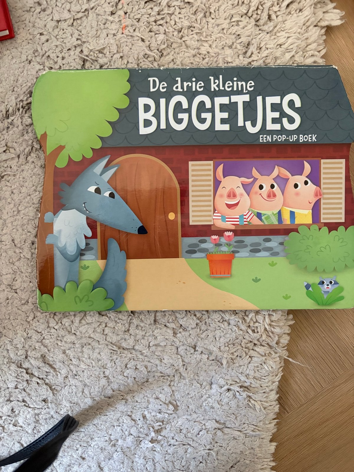 4 Pop-up boekjes: De drie kleine biggetjes, Roodkapje, Pinok, Ophalen, Uitklapboek, Jongen of Meisje, Zo goed als nieuw