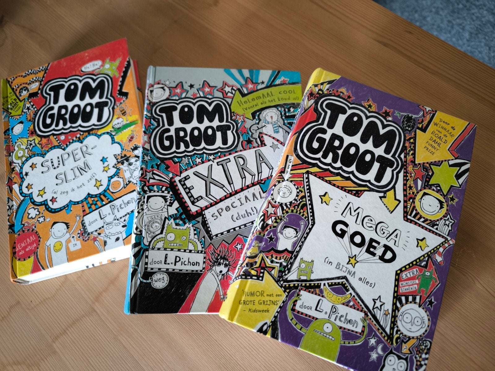 Tom Groot boeken set - Megagoed, Extra Speciaal, Superslim, Ophalen of Verzenden, Zo goed als nieuw, L. Pichon, Fictie algemeen
