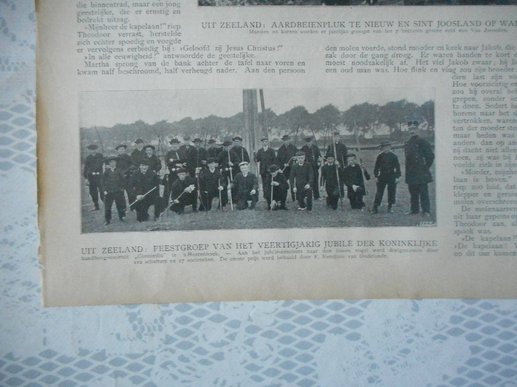 's Heerenhoek. Schutterij. Handboog-soc. Concordia. 1909, Ophalen of Verzenden, Voor 1920, Nederland, Knipsel(s)