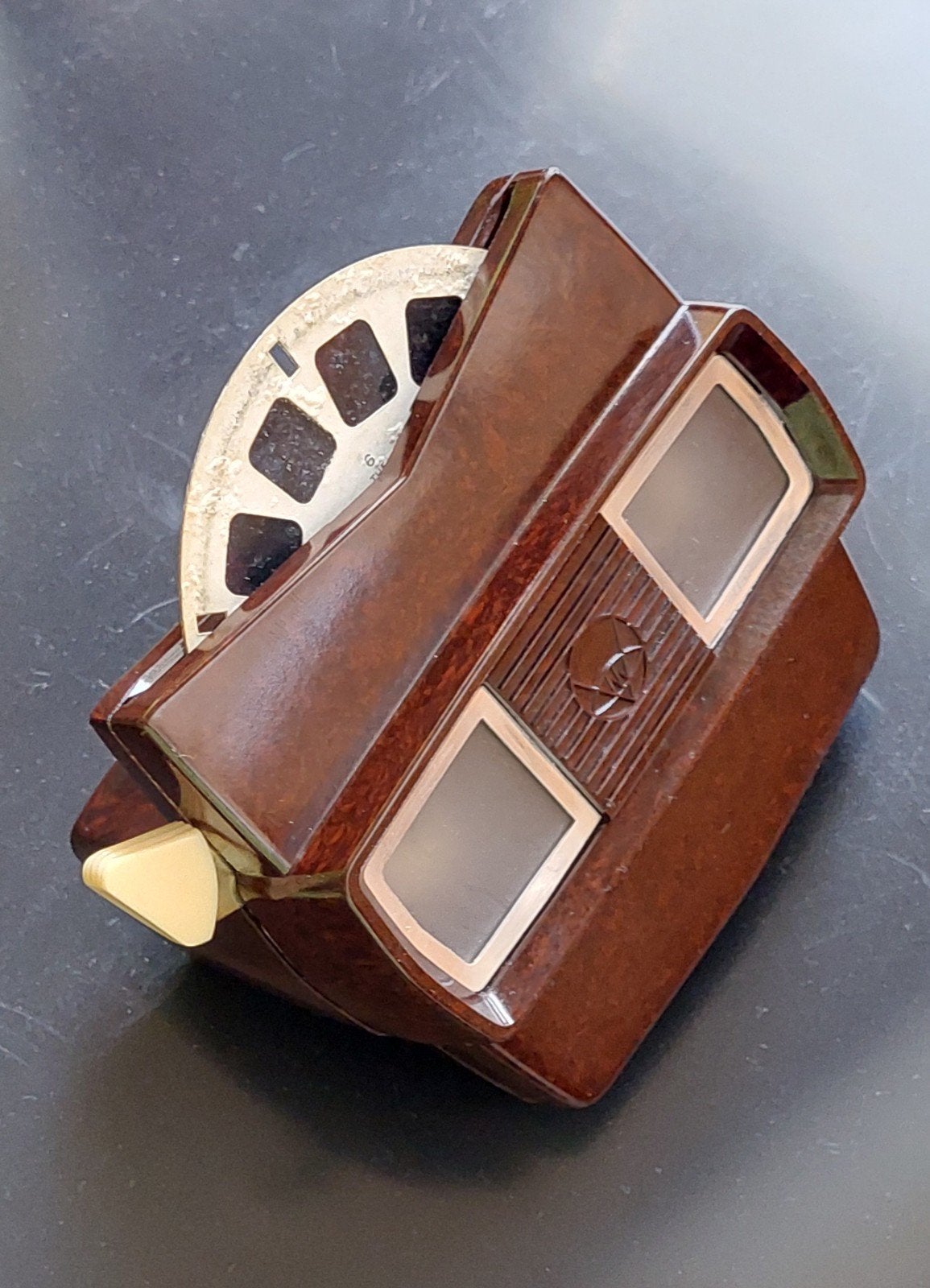 Viewmaster model E, bruin bakeliet, nette staat., Verzamelen, Ophalen of Verzenden, Zo goed als nieuw