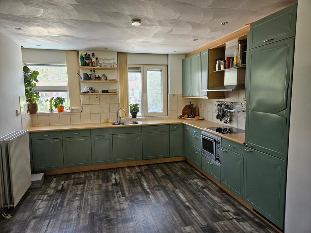 Gratis keuken, zelf demonteren, Huis en Inrichting, Keuken | Complete keukens, Ophalen, Gebruikt, Groen, Hoekkeuken
