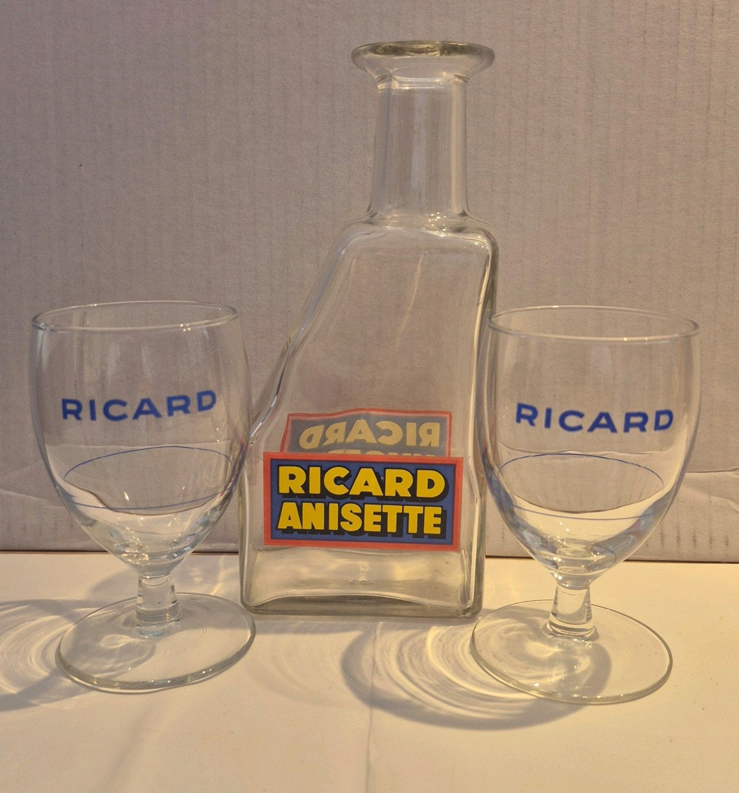 Ricard setje (E), Verzamelen, Glas en Borrelglaasjes, Ophalen of Verzenden, Zo goed als nieuw