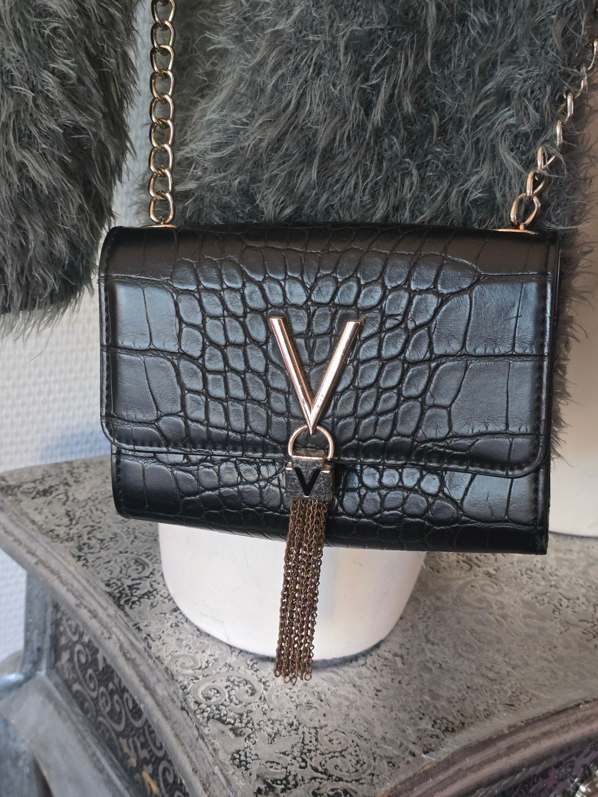 Valentino by Mario Valentino schoudertasje, Ophalen of Verzenden, Zo goed als nieuw, Blauw, Schoudertasje