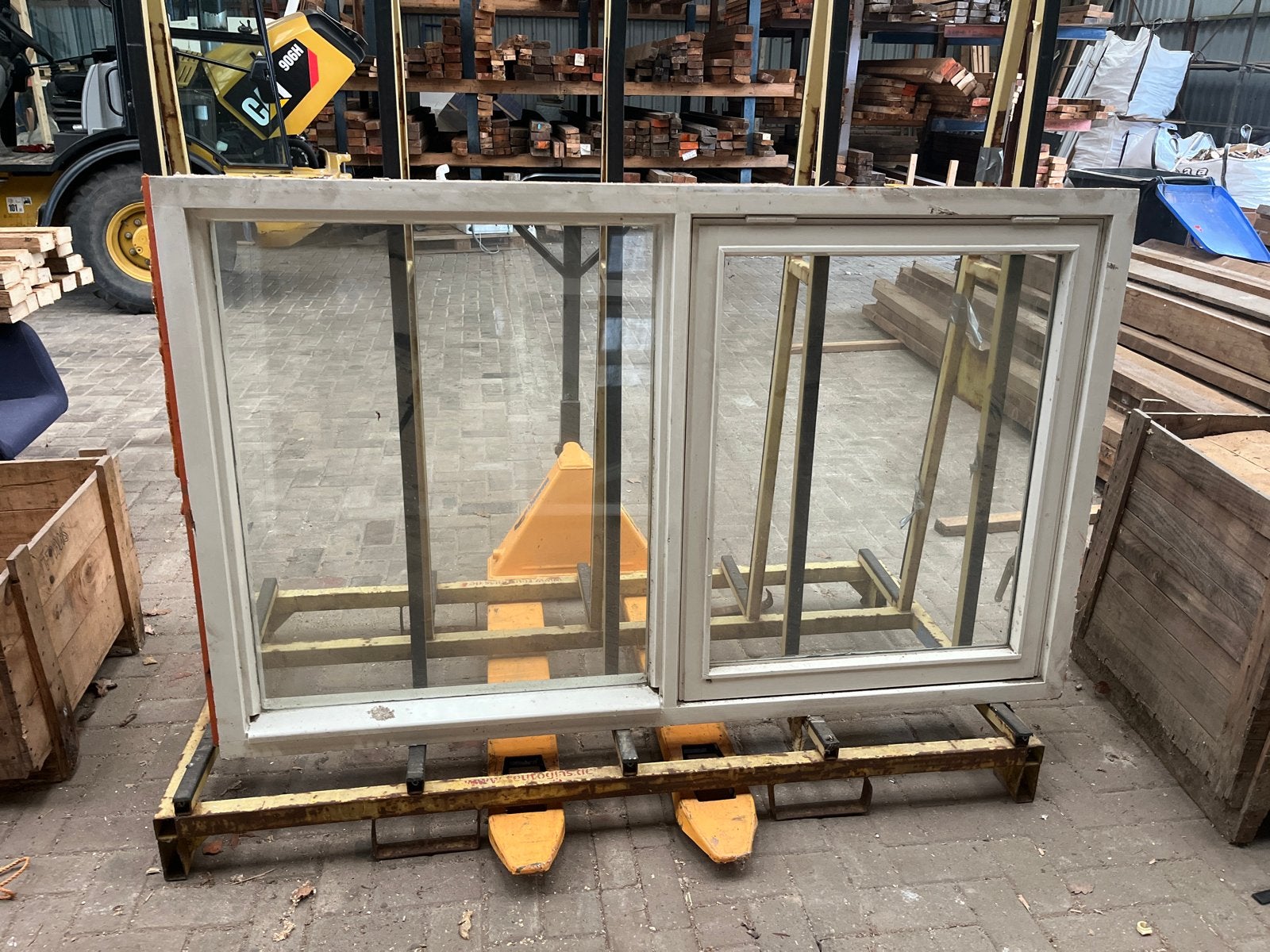 Raamkozijn Gebruikt  met Dubbelglas, Ophalen, Gevelraam of Ruit, Gebruikt, 80 tot 120 cm