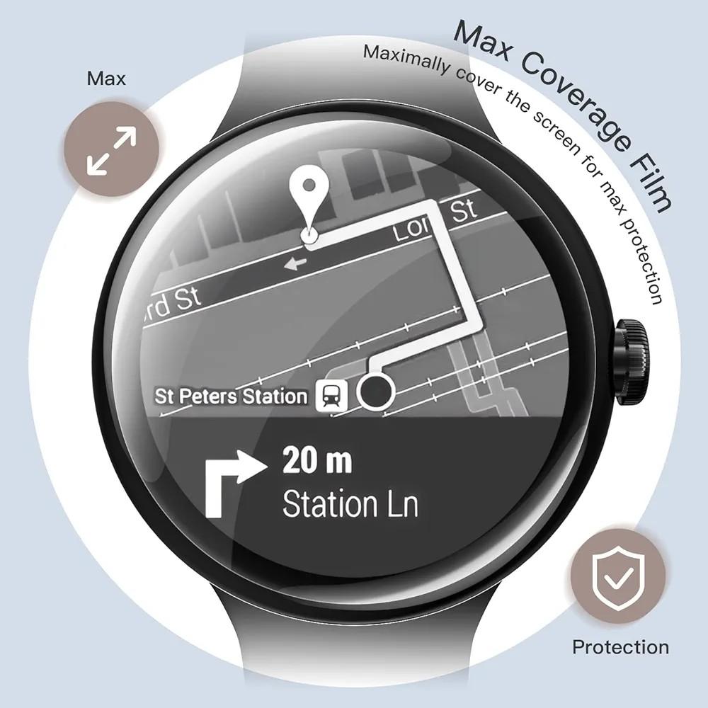 Pixel Watch 4 en 3  45mm screenprotectors 5x incl versturen!, Ophalen, Zwart, Android