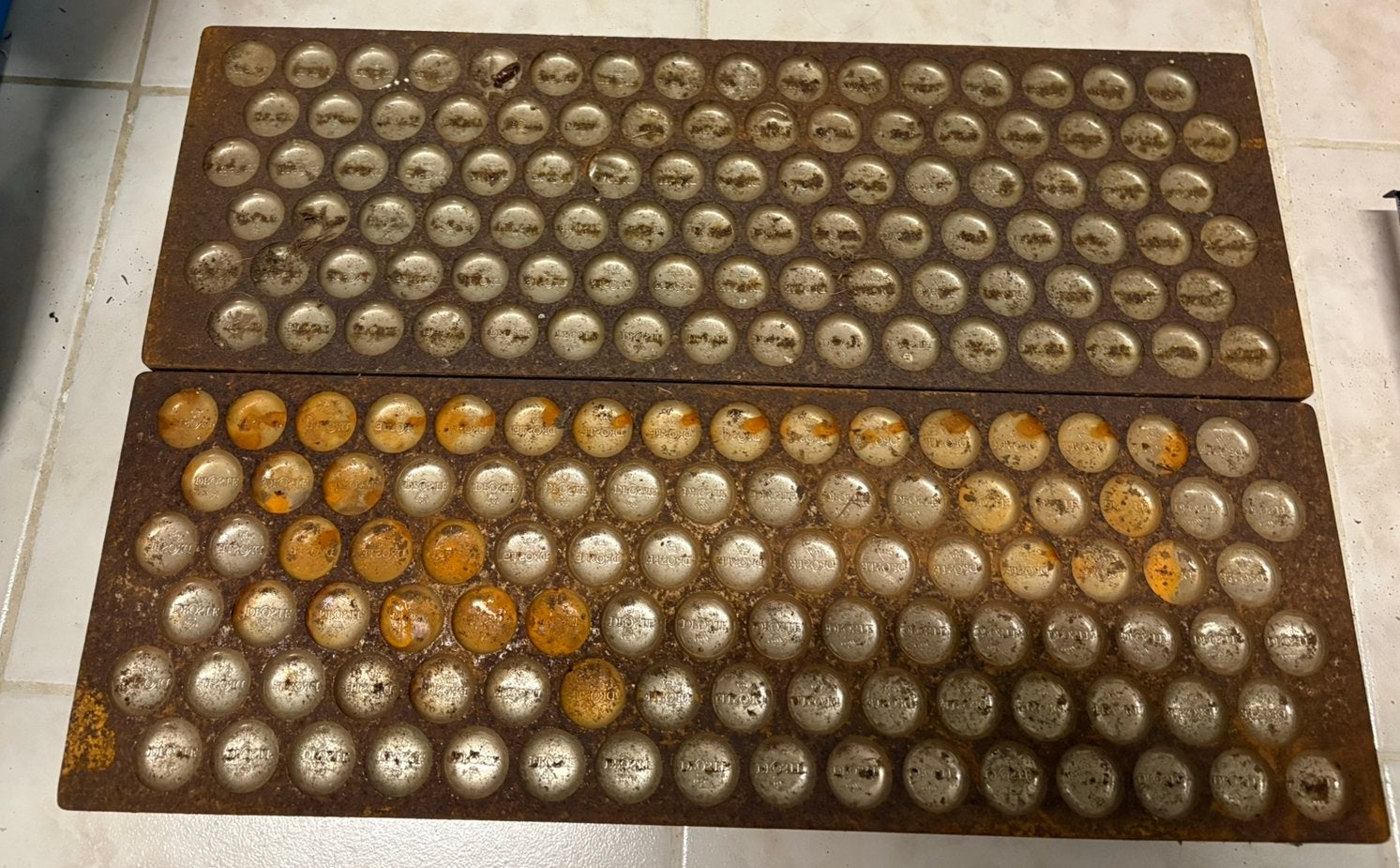 2x oude DROSTE zware CHOCOLADE VORM MAL, Antiek en Kunst, Ophalen of Verzenden