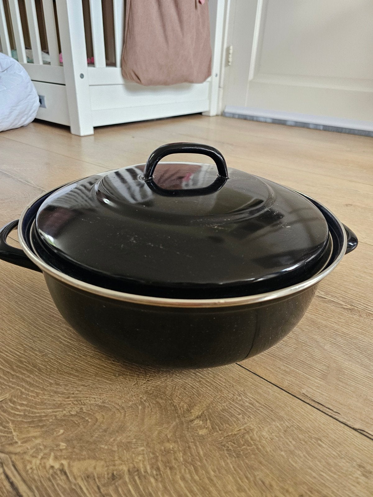 Zo goed als nieuwe grote braadpan, Braadpan, Ophalen of Verzenden, Zo goed als nieuw, Met deksel