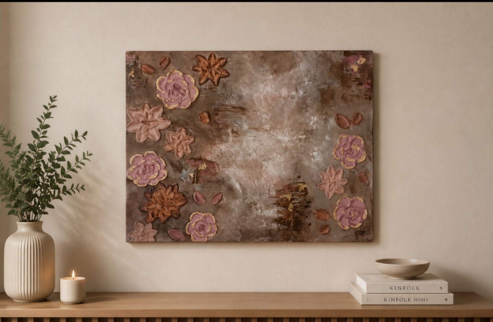 Schilderij 3D bloemen, Ophalen of Verzenden
