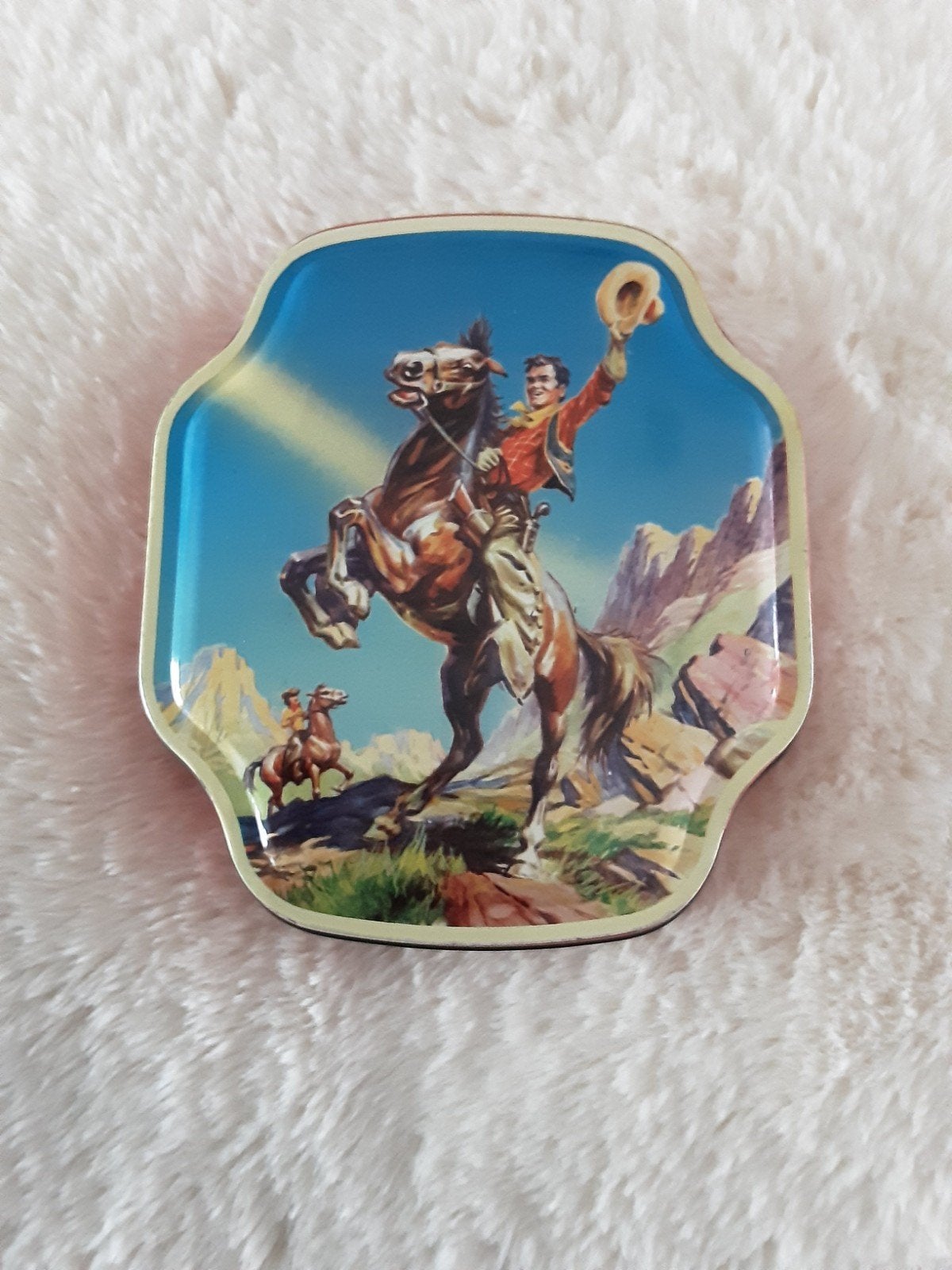 HORNER , COWBOY Blikje.  C.A. 1950., Verzamelen, Blikken, Ophalen of Verzenden, Gebruikt, Overige