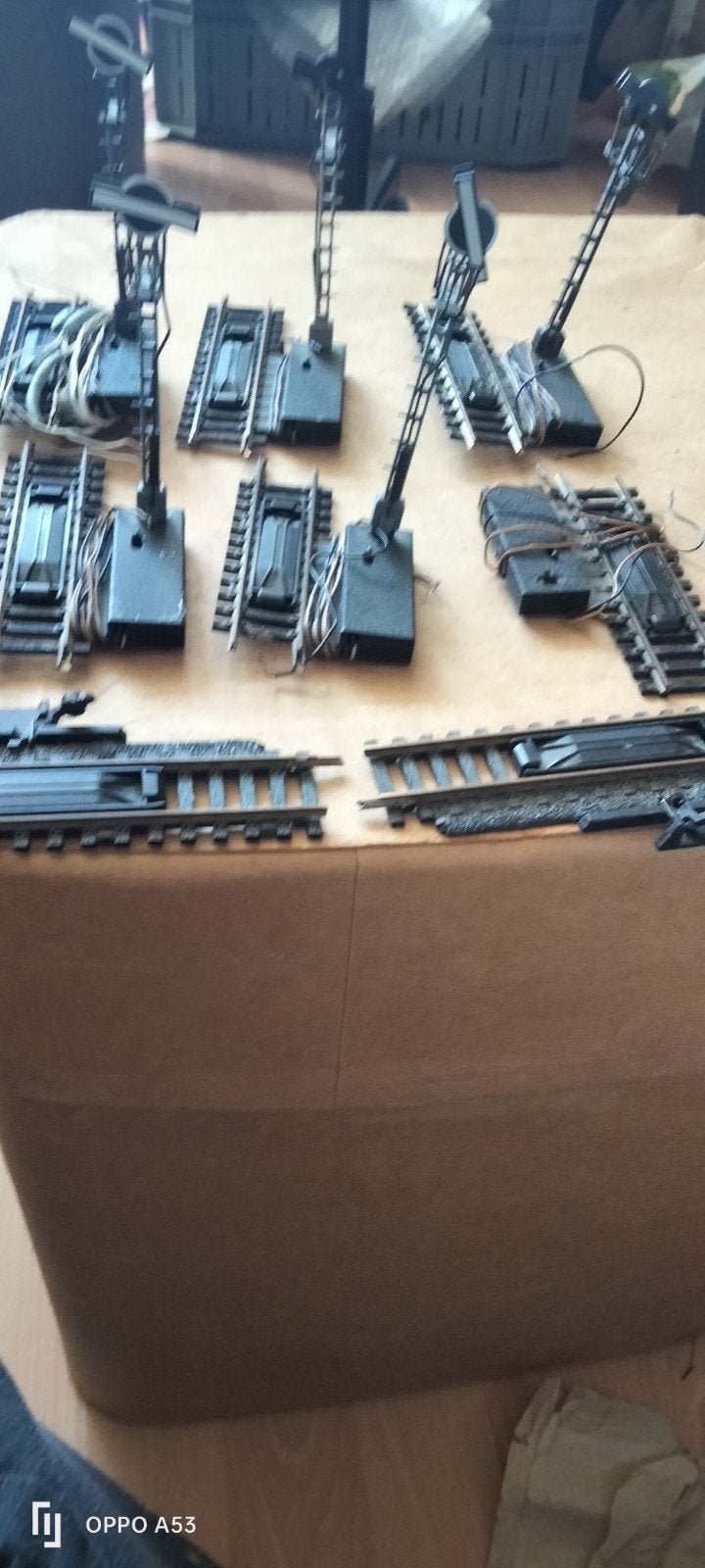 5 electrische  en 2 hand ontkoppel rails Fleischmann, Ophalen of Verzenden