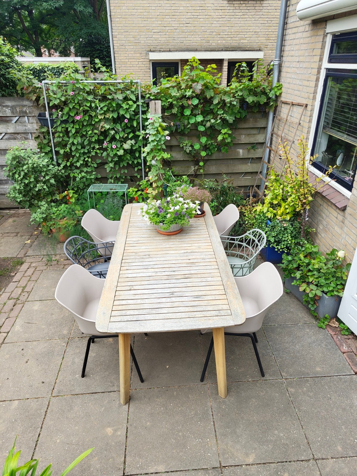 Acaciahouten tuintafel - 215x100x76 cm, Tuin en Terras, Ophalen, Rechthoekig, Hout