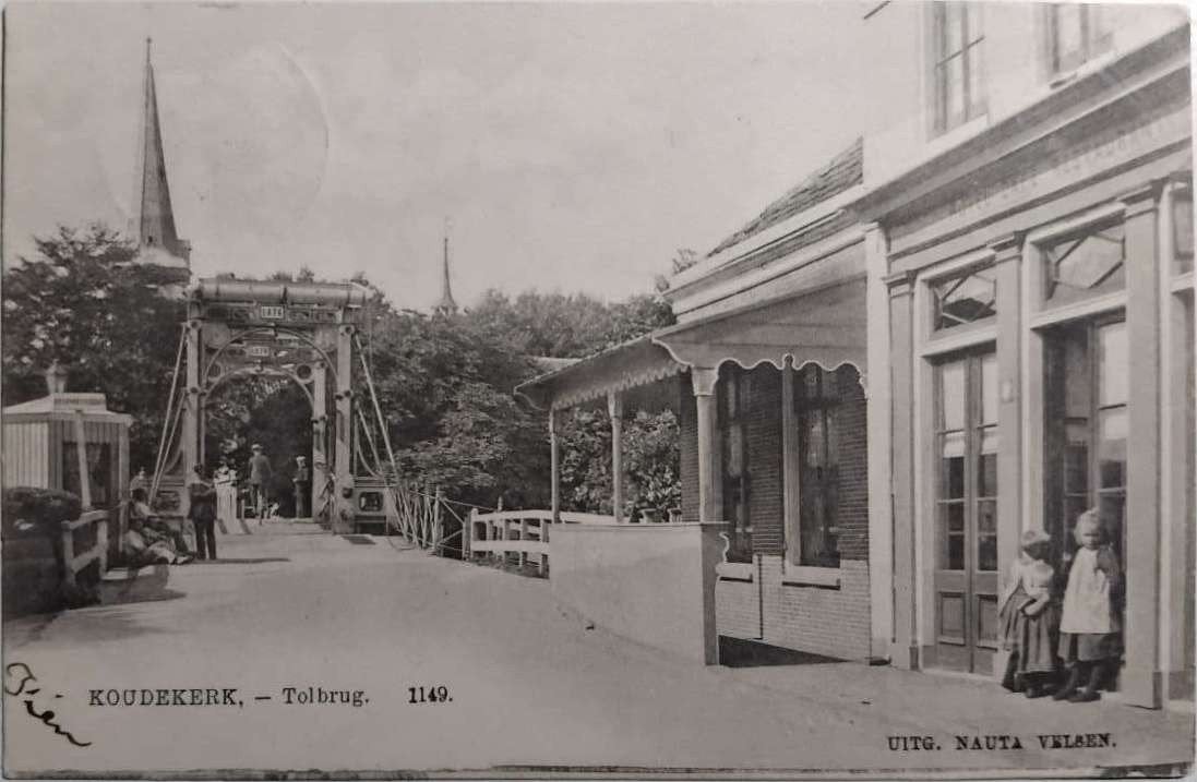 Koudekerk (Zuid-Holland) - Tolbrug & Tolhuis c. 1904 (Nauta), Ophalen of Verzenden, Voor 1920, Gelopen, Zuid-Holland