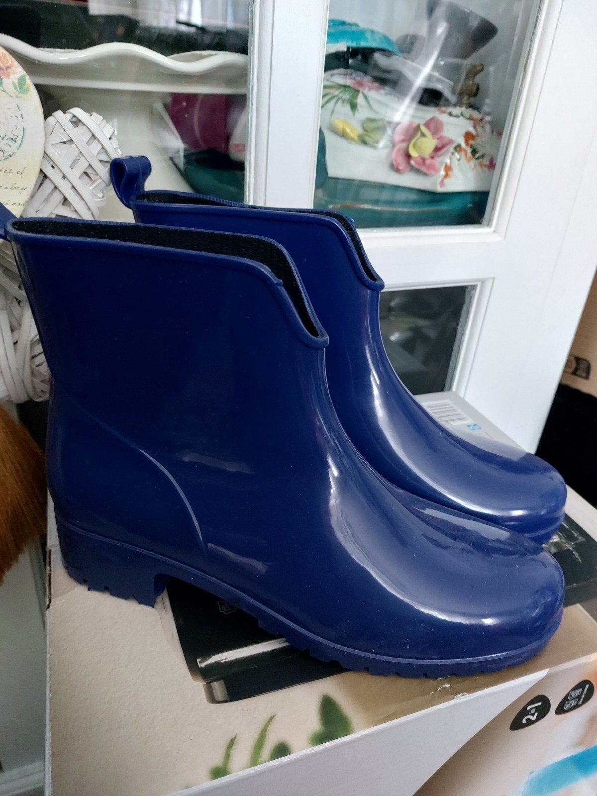 Nieuwe blauwe regenlaarzen, maat 39, Ophalen