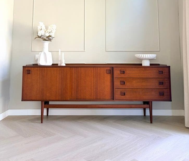 🤎 Vintage dressoir lowboard kast Rudolf Glatzel Fristho, Huis en Inrichting, Ophalen, Met deur(en), Vintage Jaren '60 Midcentury
