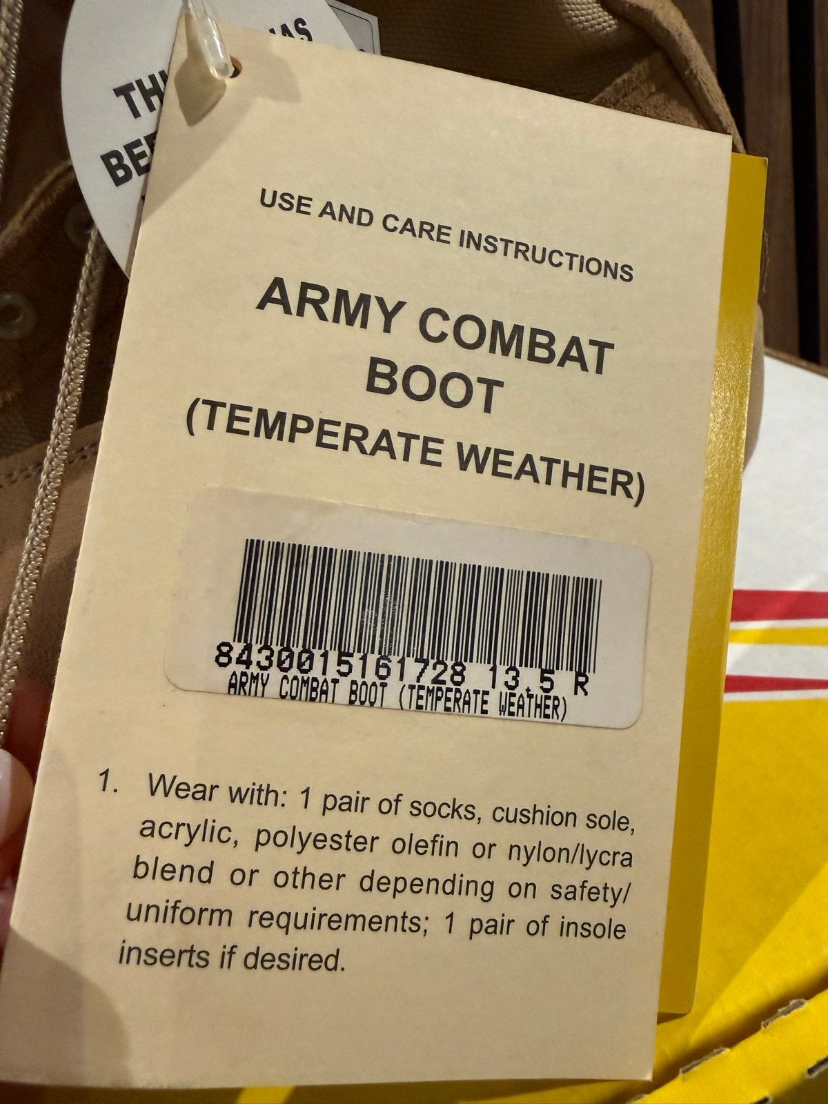 Belleville Army Combat Boot (Temperate Weather) - Nieuw, Ophalen of Verzenden, Landmacht, Amerika, Kleding of Schoenen