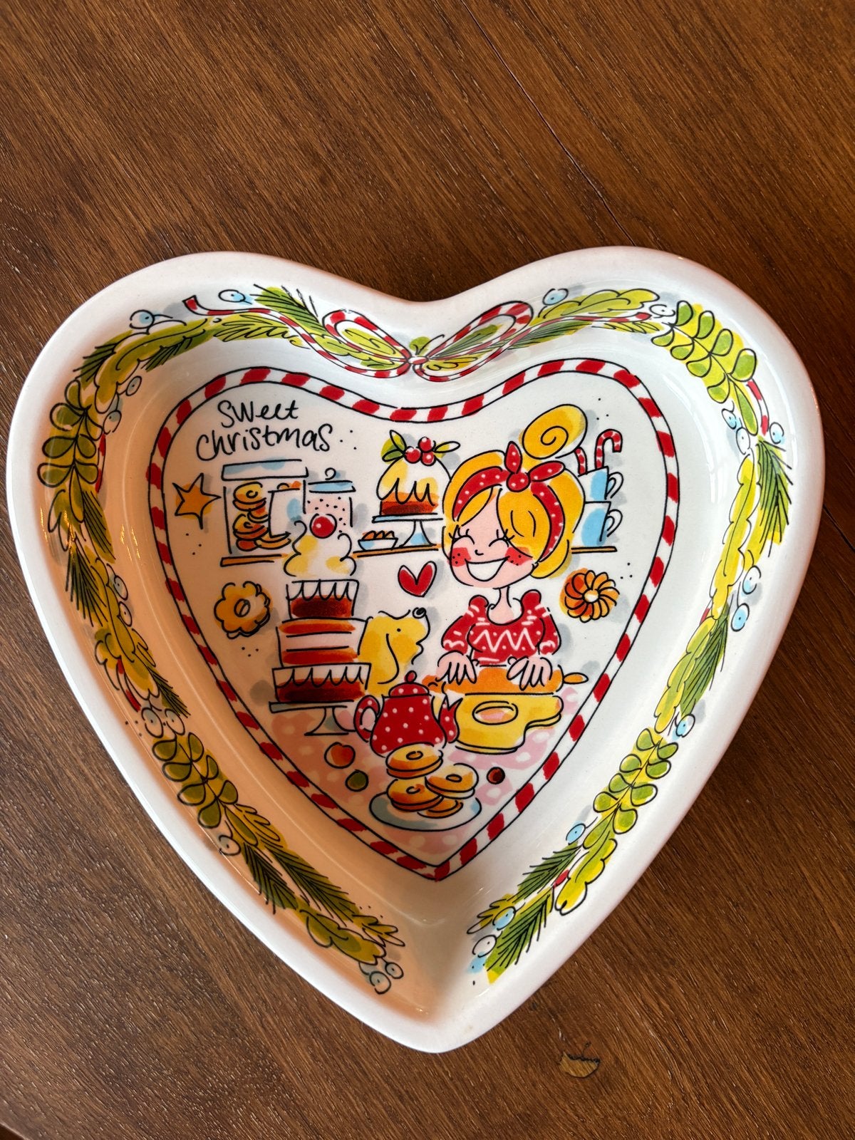 Blond Amsterdam Hartvormige kerstschaal, Ophalen, Nieuw, Schaal of Schalen, Aardewerk