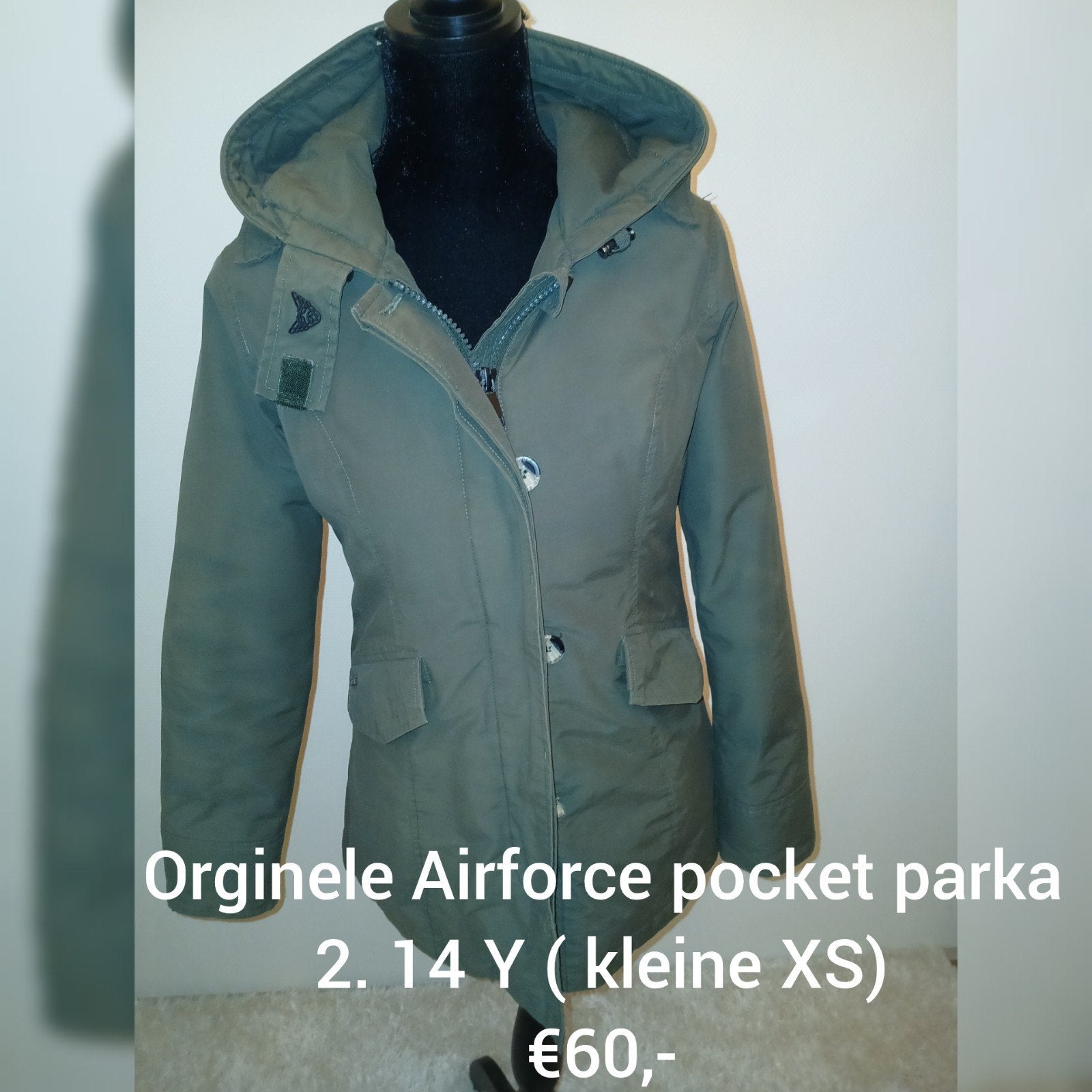 Airforce pocket parka 2., Ophalen, Zo goed als nieuw, Meisje, Jas