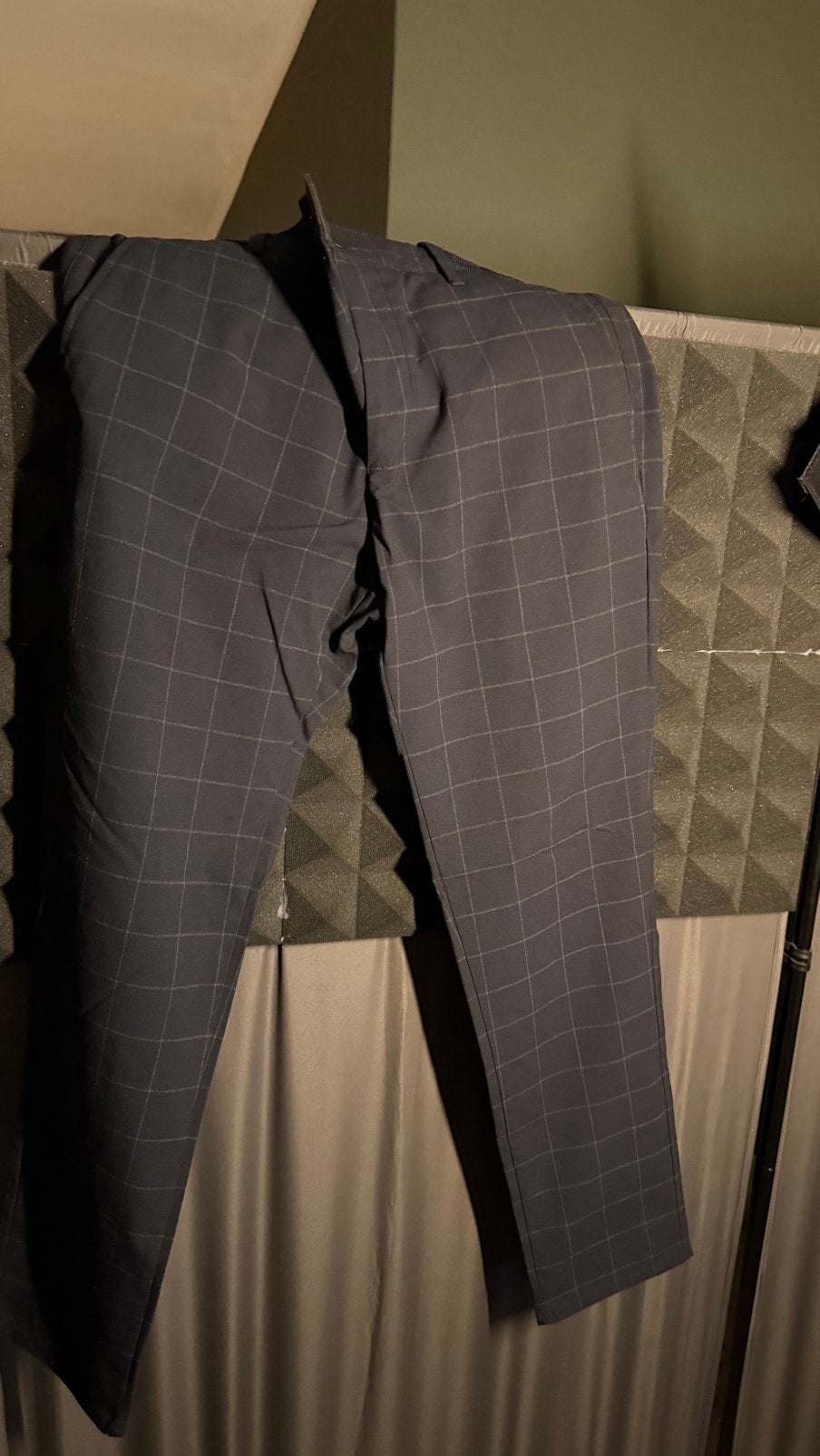Zara Heren Pantalon Geruit Donkergrijs Maat M, Ophalen of Verzenden, Zo goed als nieuw, Maat 48/50 (M), Grijs