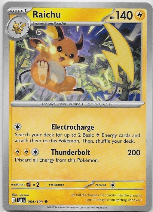 Paldea Evolved,  Raichu [uncommon] 64/193, Verzenden, Nieuw, Losse kaart