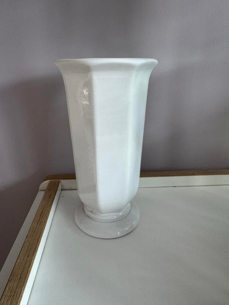 Vintage West Germany vaasje wit 20 cm, Antiek en Kunst, Antiek | Vazen, Ophalen