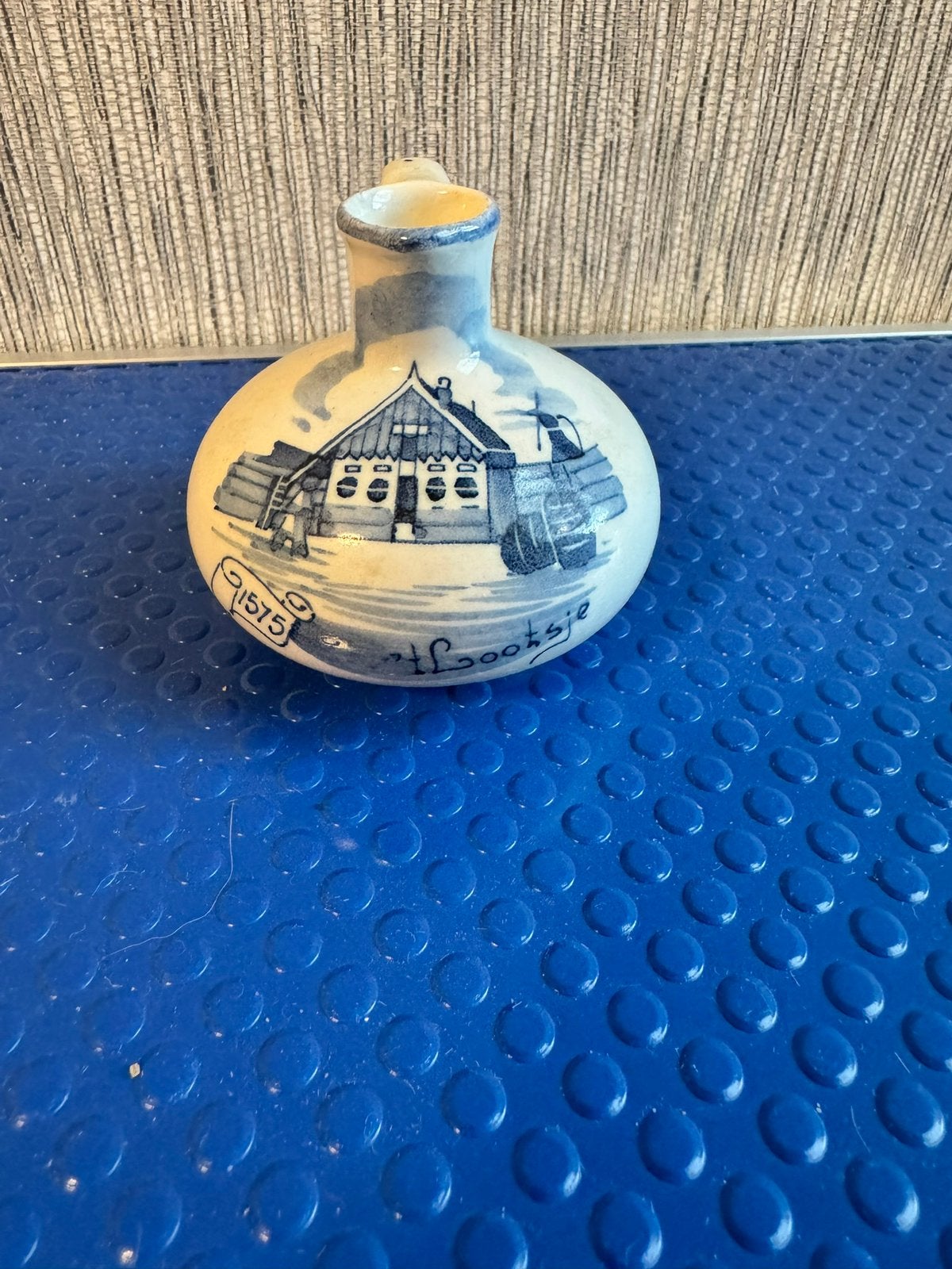 Delfts Blauw Bols miniatuurkruikje ’t Lootsje (Zenith Gouda), Ophalen of Verzenden
