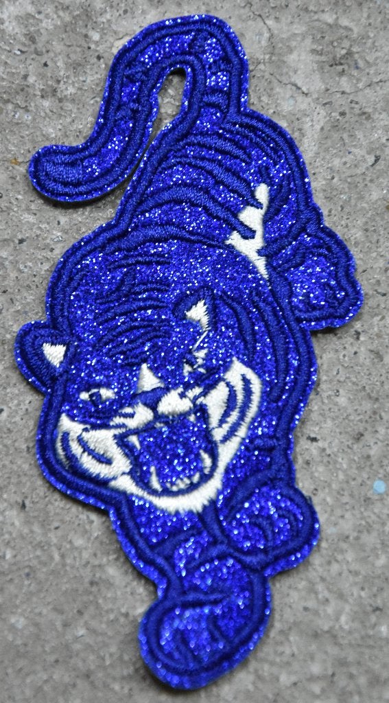 Strijk sticker blauw tijger & glitter NIEUW rugzak tas badge, Ophalen of Verzenden, Nieuw, Dier en Natuur
