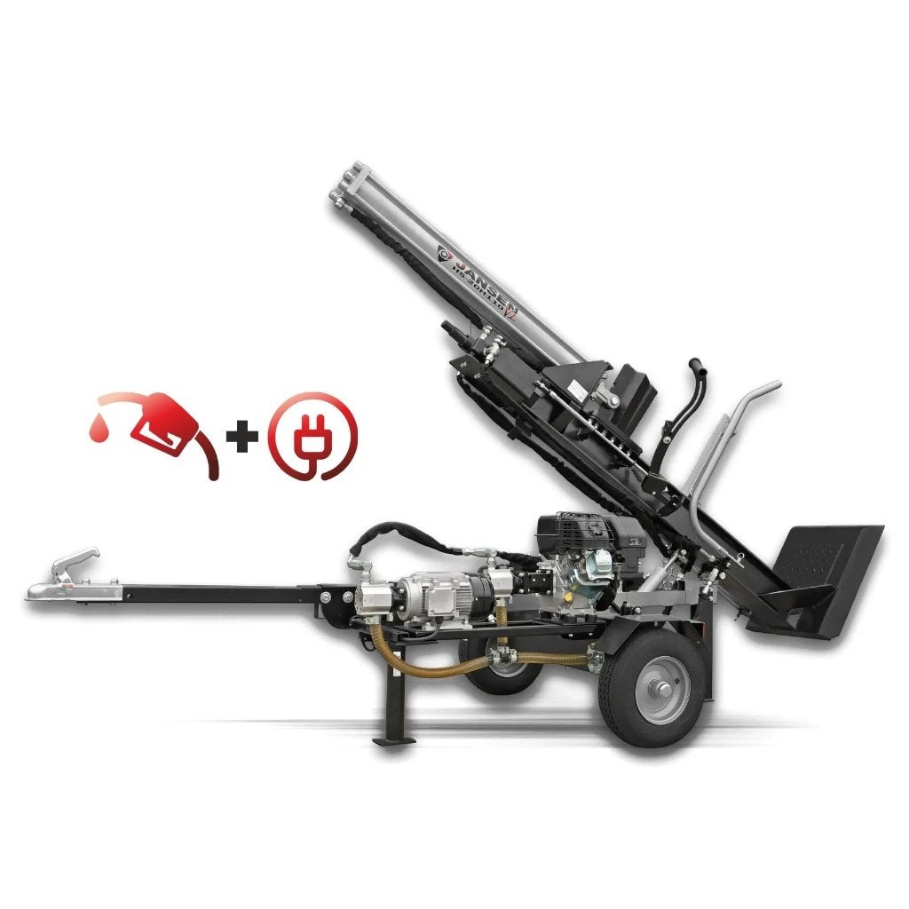 Jansen houtklover HS-20H110K-V2 – 110 cm, benzine + 400V, Benzine, Staand, Jansen, Nieuw