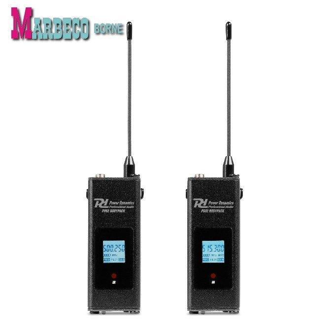 UHF Draadloze microfoonset, 2x 100-Kanaals, 2 Bodypacks, Muziek en Instrumenten, Microfoons, Overige typen, Info@marbeco.nl, Draadloos