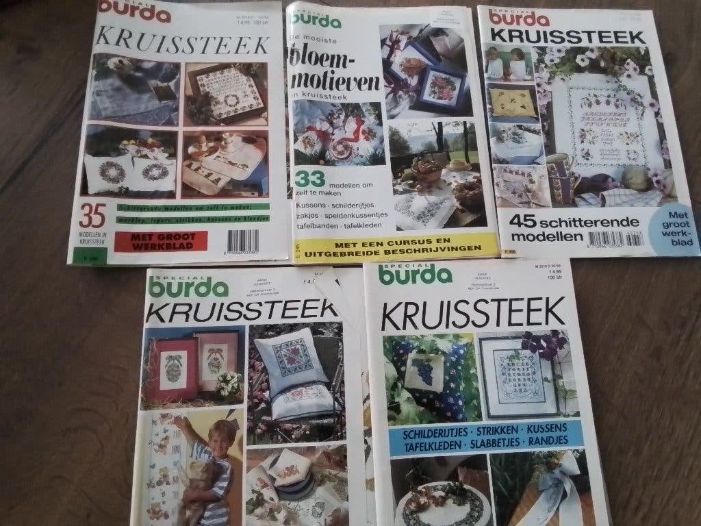 5 x burda kruissteek, Ophalen of Verzenden, Zo goed als nieuw, Handborduren, Patroon