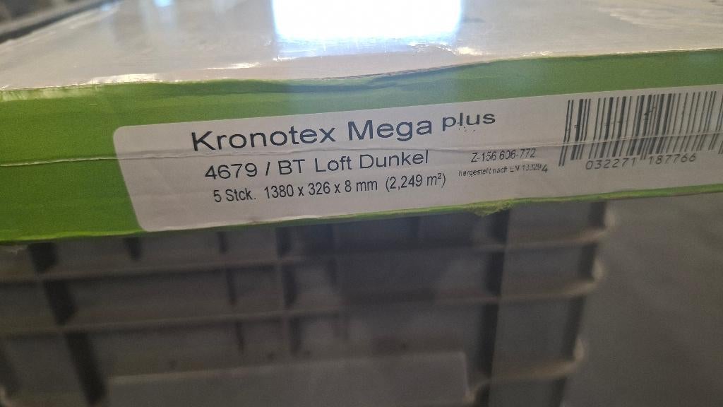 Mooie click laminaat vloer Kronotex Mega Plus 2,249 m2, Ophalen, ., ., Nieuw