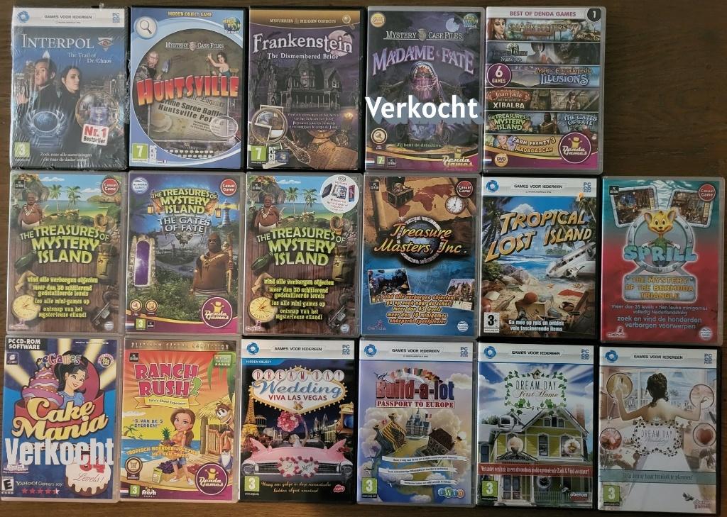 PC CD-Rom games: Mystery, Puzzel, Behendigheid en Avontuur, Spelcomputers en Games, Games | Pc, Puzzel en Educatief, 1 speler