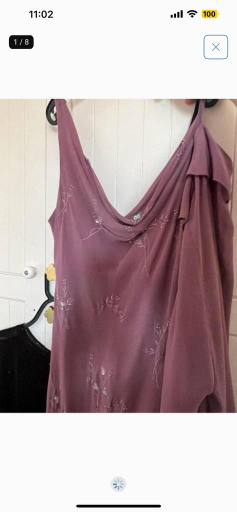 A luxurious Georgous Designer Dress in 100% silk size 12, Ophalen of Verzenden, Zo goed als nieuw, Maat 34 (XS) of kleiner, Overige typen